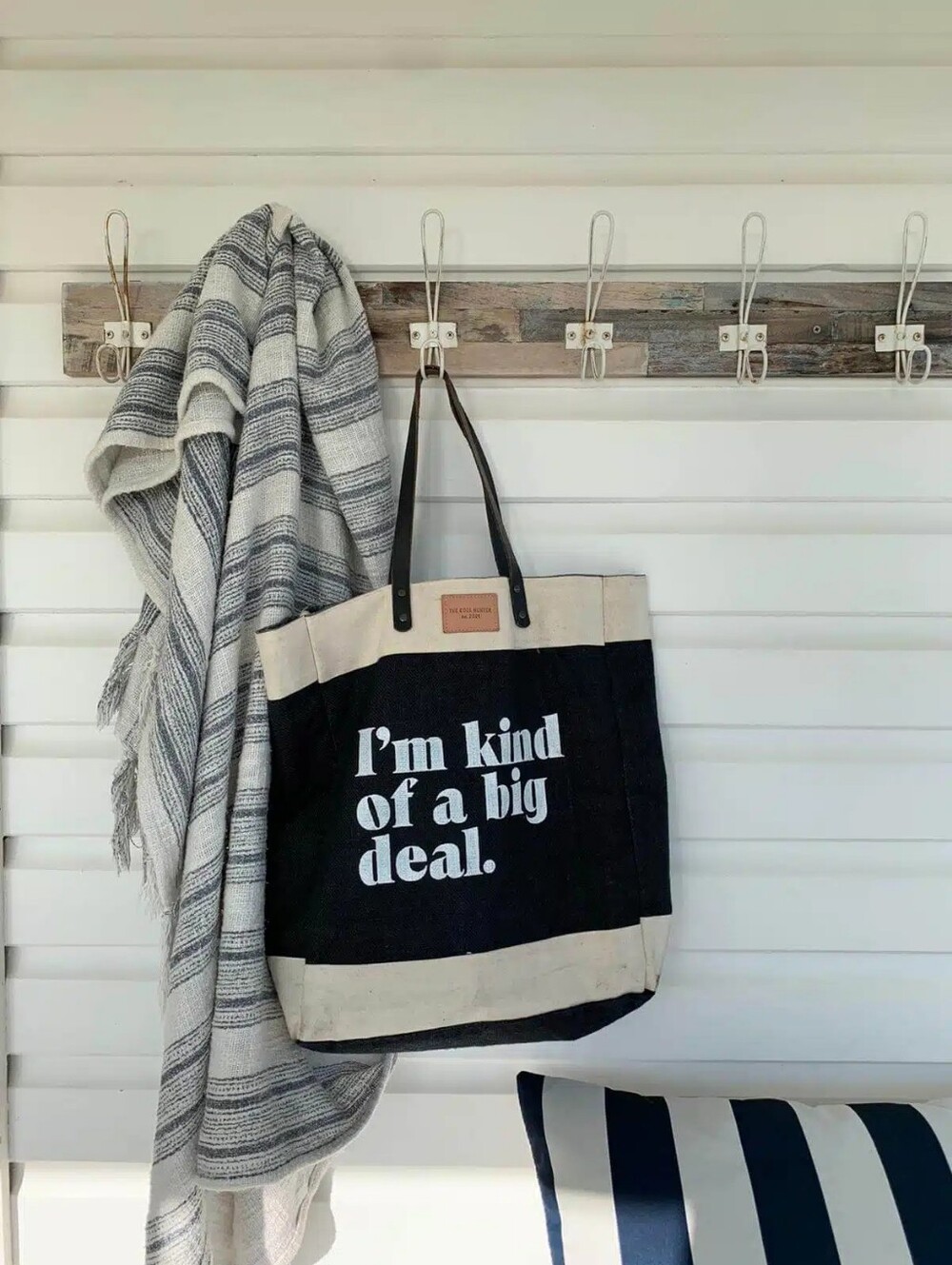 The Cool Hunter Market Statement Canvas Tote - 'I'm Kind of a Big Deal'